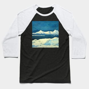 Antartic Peninsula painting, Vincent van Gogh style, oil on canvas Baseball T-Shirt